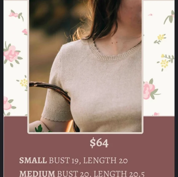 Shop Dahl Louise Sweater Tee Cotton Linen Blend Medium - Picture 3 of 5